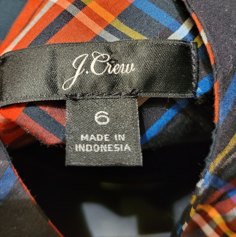 J. Crew Plaid with Rhinestones-Button Up - Picture 6 of 9